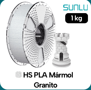 Filamento Sunlu PLA Mármol Granito 1 kg