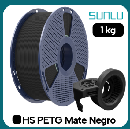 Filamento Sunlu PETG Negro 1 kg