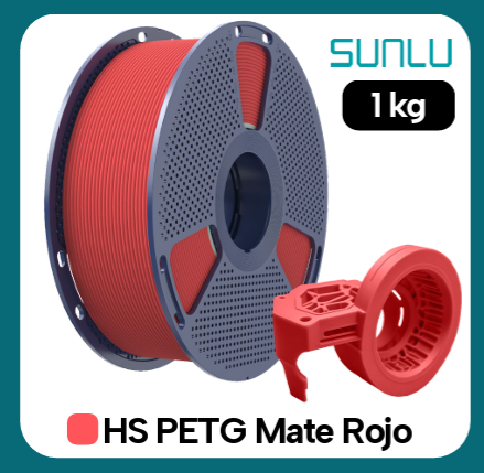 Filamento PETG mate rojo Sunlu