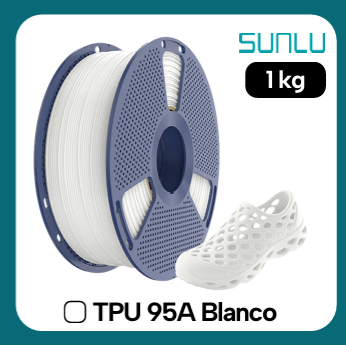 Filamento Sunlu TPU Blanco 1 kg