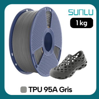 Filamento TPU gris Sunlu