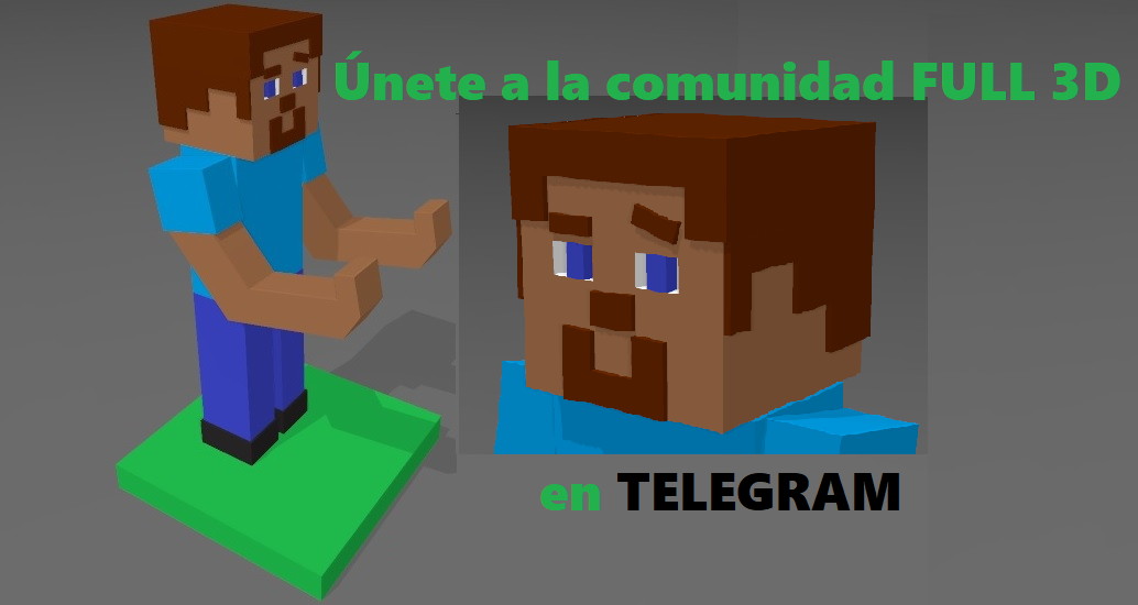 Soporte Steve Minecraft STL